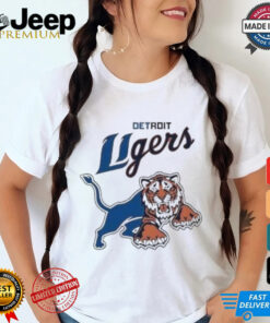 Mashup Detroit Lions And Detroit Tigers Logo Shirt