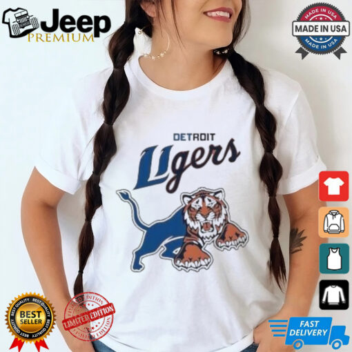 Mashup Detroit Lions And Detroit Tigers Logo Shirt