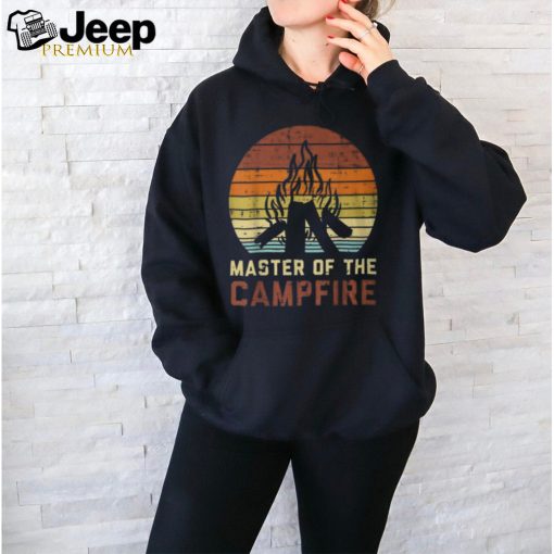 Master Of The Campfire Sunset Retro Bonfire Camping Camper Unisex T Shirt