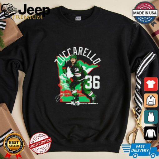 Mats Zuccarello 36 player Minnesota Wild hockey State signature shirt