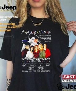 Matthew Perry Friends 30th anniversary 1994 2024 signatures shirt