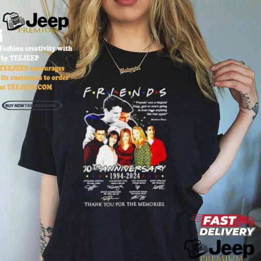 Matthew Perry Friends 30th anniversary 1994 2024 signatures shirt