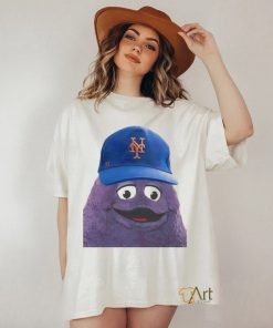 McDonald’s Grimace wearing New York Mets cap shirt