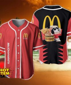 McDonald’s Snoopy Baseball Jersey Shirt For Snoopy Lovers Gift Ideas