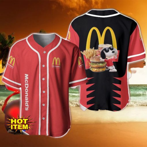 McDonald’s Snoopy Baseball Jersey Shirt For Snoopy Lovers Gift Ideas