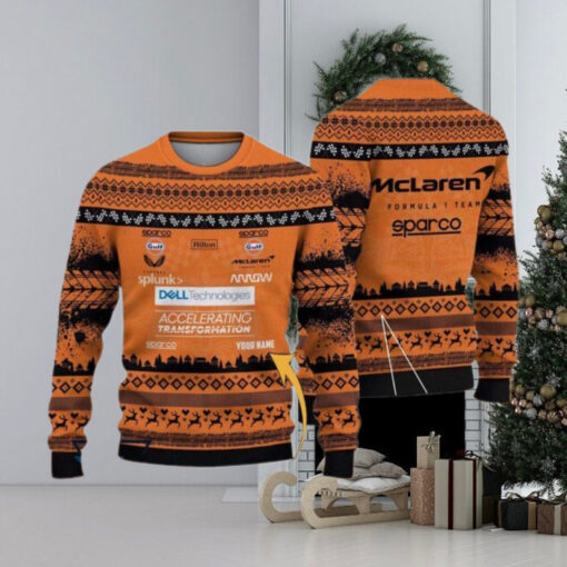 McLaren F1 Team Customized Ugly Christmas Sweater Gift For Holiday