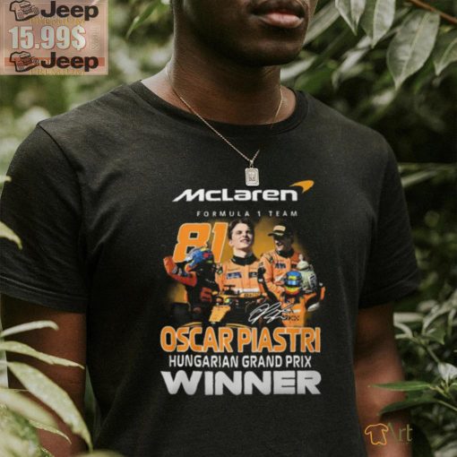 McLaren Formula 1 Team Oscar Piastri Hungarian Grand Prix Winner T Shirt