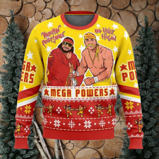 Mega Powers Macho Man and Hulk Hogan Ugly Christmas Sweater