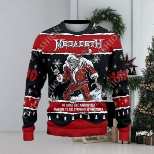 Megadeth Dance Like Marionettes Sway Symphony Of Christmas Ugly Sweater Jumper Printed