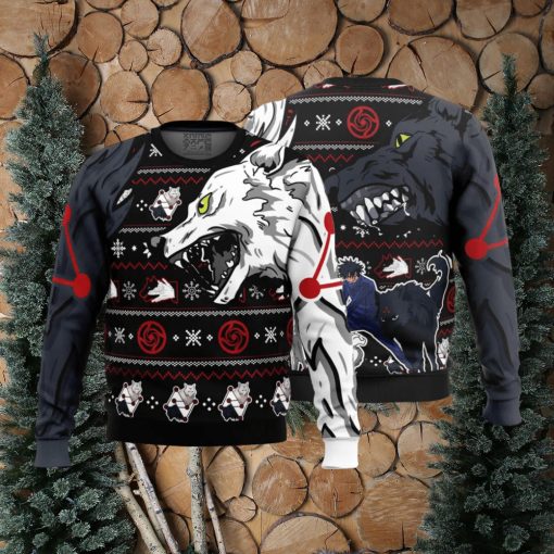 Megumi Divine Dogs Jujutsu Kaisen Ugly Christmas Sweater