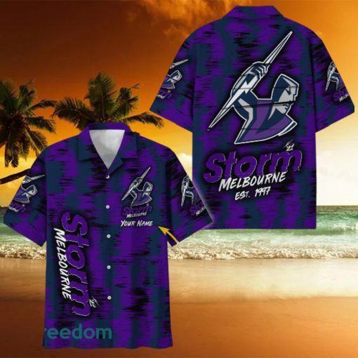 Melbourne Storm NRL Hawaiian Shirt Trending Design Custom Name