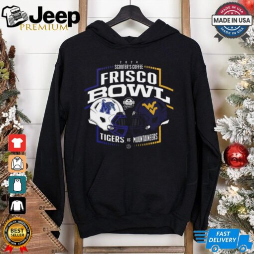 Memphis Tigers Vs West Virginia Mountaineers 2024 Scooter Coffee Frisco Bowl Unisex T Shirt