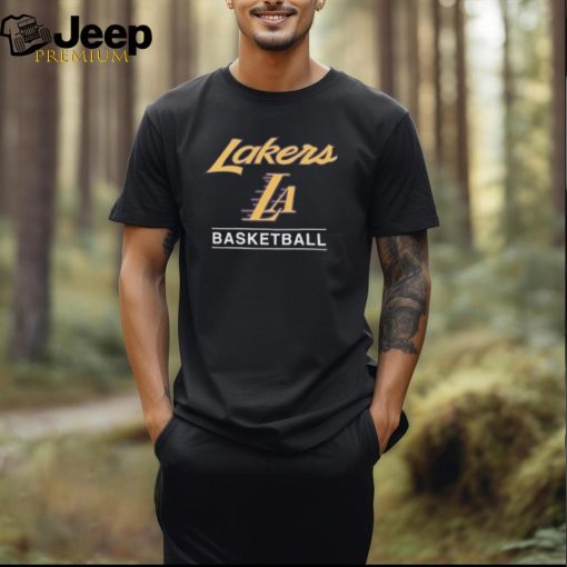 Men’s ’47 Black Los Angeles Lakers 2024 City Edition Triplet Franklin Long Sleeve T Shirt