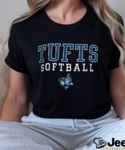 Men's Champion Navy Tufts University Jumbos Stack Logo Softball Powerblend T Shirt