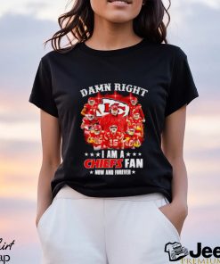 Men’s Damn right I am a Chiefs fan now and forever signatures shirt