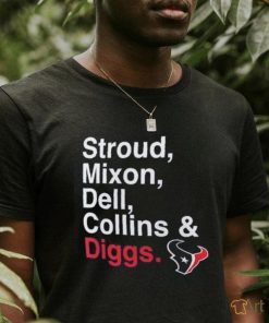 Men's Fanatics Navy Houston Texans Stroud, Mixon, Dell, Collins & Diggs T Shirt