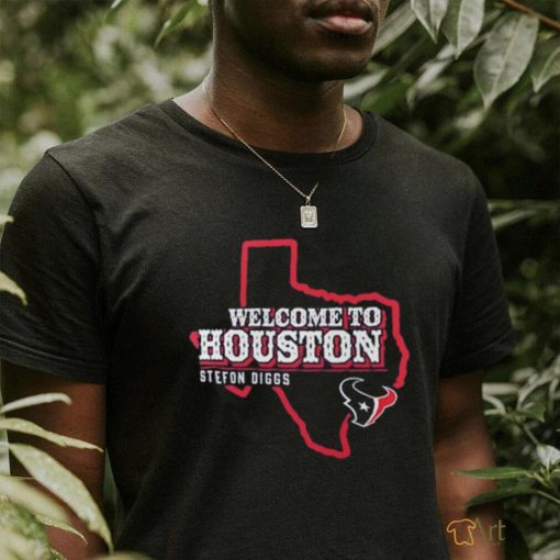 Men’s Fanatics Stefon Diggs Navy Houston Texans Welcome to Houston T Shirt