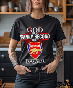 Men’s God first family second then Arsenal football shirt