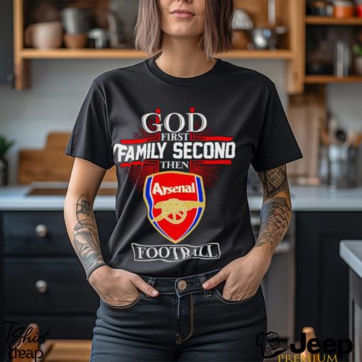 Men’s God first family second then Arsenal football shirt