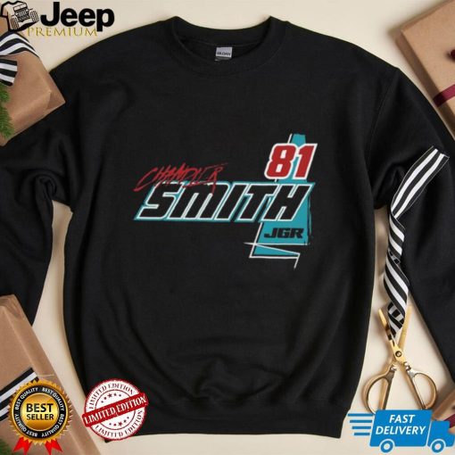 Men’s Joe Gibbs Racing Team Collection Black Chandler Smith Quick Tie Car T Shirt