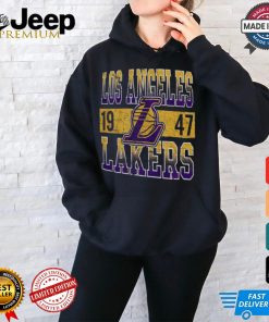 Men's New Era Black Los Angeles Lakers Enzyme Washed Oversized T Shirt