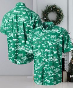 Men’s Reyn Spooner Green Philadelphia Eagles Throwback Kekai Print Hawaiian Shirt