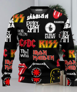 Mens Rock And Roll Punk Ugly Christmas Sweaters