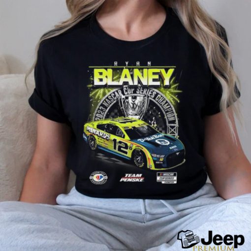 Men’s Ryan Blaney Team Penske Black 2023 NASCAR Cup Series Champion Official T Shirt