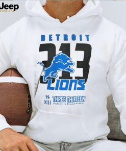 Men's Three Thirteen White Detroit Lions Area Code T Shirt