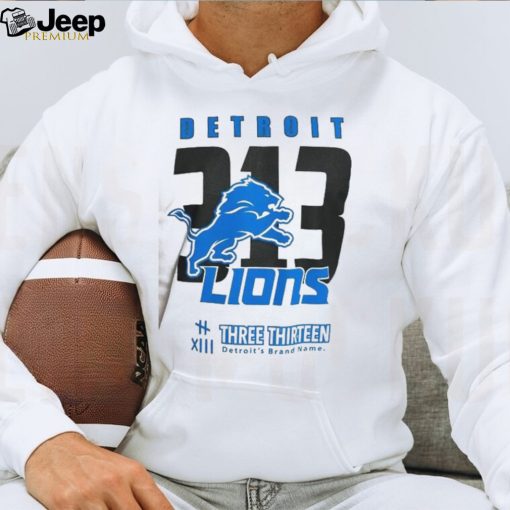 Men’s Three Thirteen White Detroit Lions Area Code T Shirt