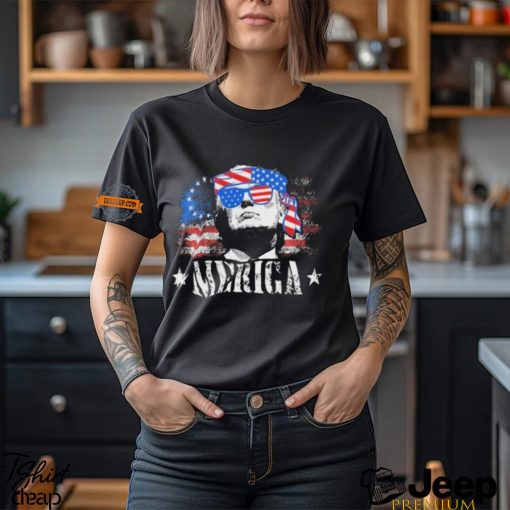 Merica Trump 4th Of July Us American Flag Women Shirt