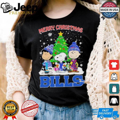 Merry Christmas Buffalo Bills X Peanuts Characters Cool Shirt