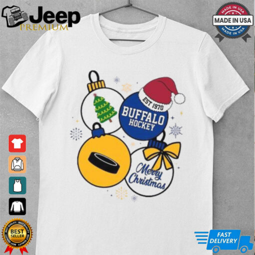 Merry Christmas Buffalo Hockey Est 1970 T Shirt