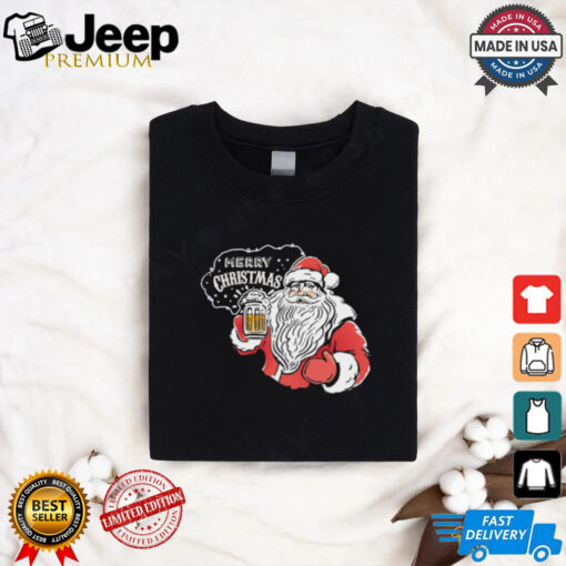 Merry Christmas Santa with Beer T Shirt