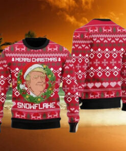 Merry Christmas Snowflake Donald Trump Ugly Christmas Sweater