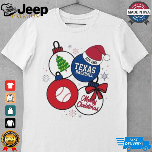 Merry Christmas Texas Rangers Baseball Est 1961 Shirt