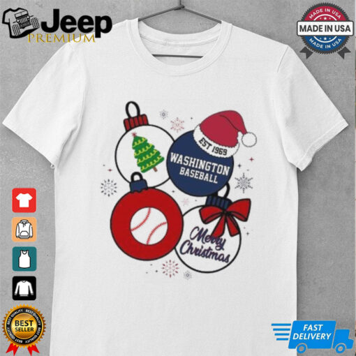 Merry Christmas Washington Baseball Est 1969 Shirt