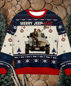 Merry Jeep Mas, Personalized Ugly Christmas Sweater