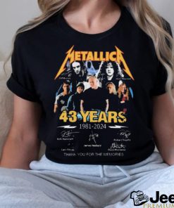 Metallica 43 Year 1981 2024 Thank You For The Memories Signatures shirt