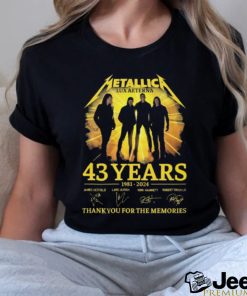 Metallica 43 Year Thank You For The Memories Signatures shirt