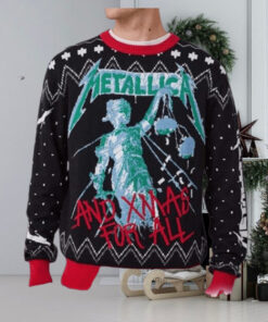 Metallica And Xmas For All Gift For Fans Black Knitted Ugly Christmas Sweater