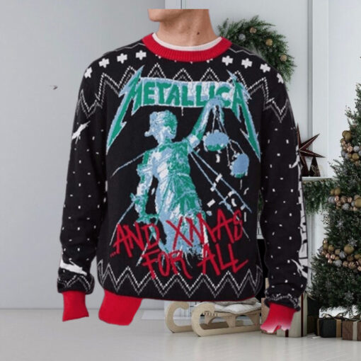 Metallica And Xmas For All Gift For Fans Black Knitted Ugly Christmas Sweater