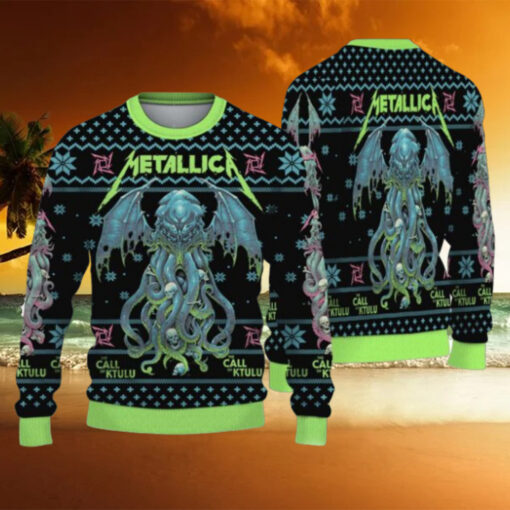 Metallica The Call Of Ktulu 2024 Knitted Christmas Ugly Sweater