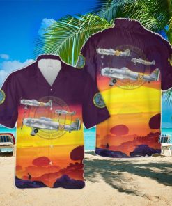 Mexican Air Force Republic P 47D Thunderbolt of Escuadrón Aéreo de Pelea 201 (201th Fighter Squadron) Hawaiian Shirt Beach Shirt For Men Women