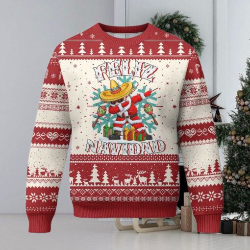 Mexico Xmas Ugly Christmas Sweater Feliz Navidad Dabbing Spanish Sombrero