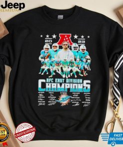 Miami Dolphins 2023 AFC East Division Champions signatures shirt