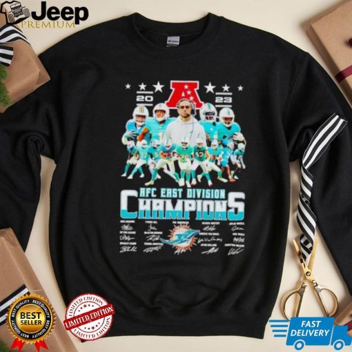 Miami Dolphins 2023 AFC East Division Champions signatures shirt