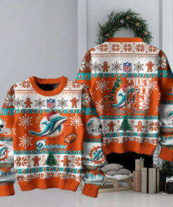 Miami Dolphins 2024 They Not Like Us Dolphins Christmas Ugly Sweater