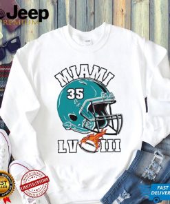 Miami Dolphins Chris Brooks super bowl LVIII helmet shirt