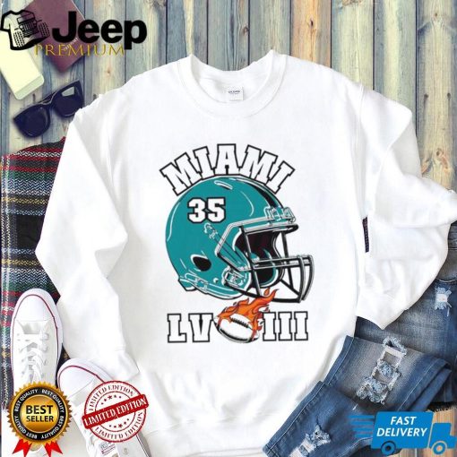 Miami Dolphins Chris Brooks super bowl LVIII helmet shirt